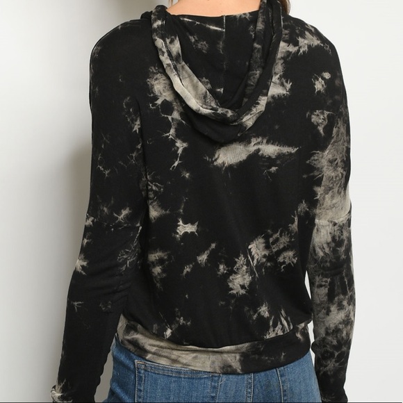 Last L • Black Tie Dye Top Hoodie - Picture 2 of 5